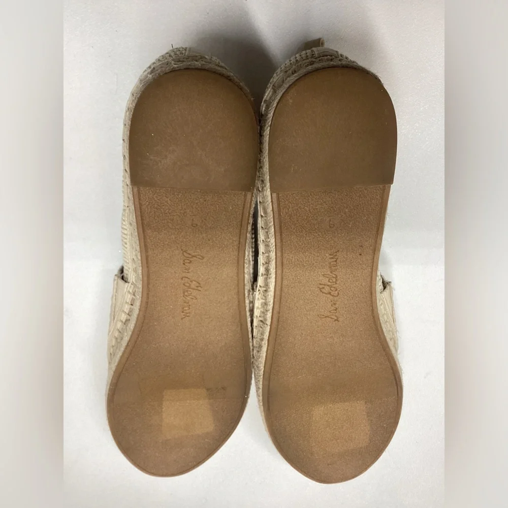 Sam Edelman Karla Espadrille Slip On Linen Raffia Size 9